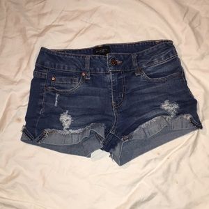 Distressed Jean shorts